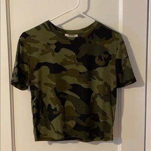 Zara Camo Crop Tee - Large